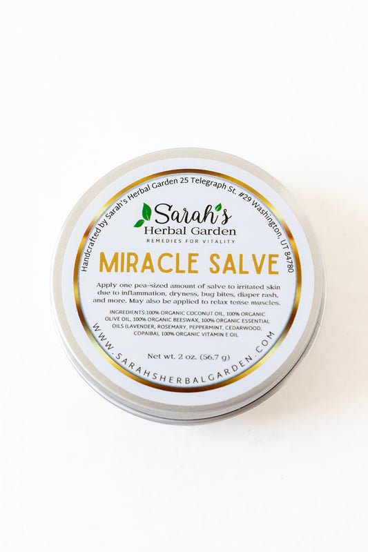 Miracle Salve {For skin irritations, bug bites, and muscle tension}